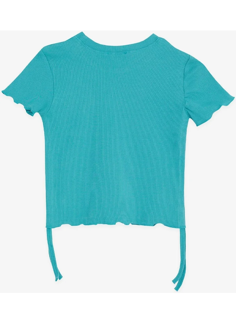 Breeze Girl's T-Shirt with Gathered Sides, Age 8-14, Mint Green