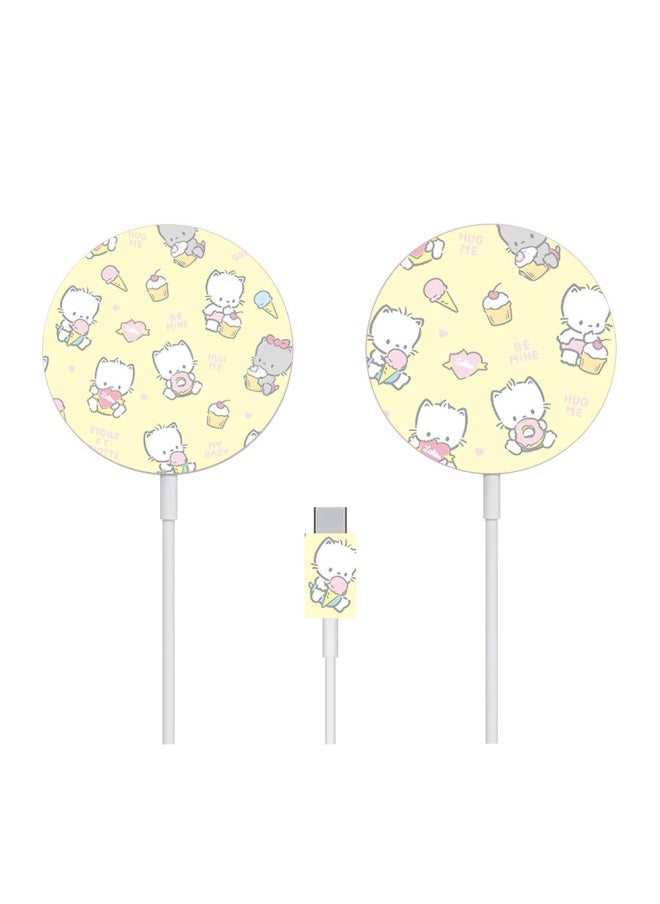 Generic - Applicable To For Apple MagSafe Charger Stickers Cartoon 12 Mobile Phone Magnetic Wireless Charging Scratch-resistant Film-Color:TN-MSF-0032 - Image 1