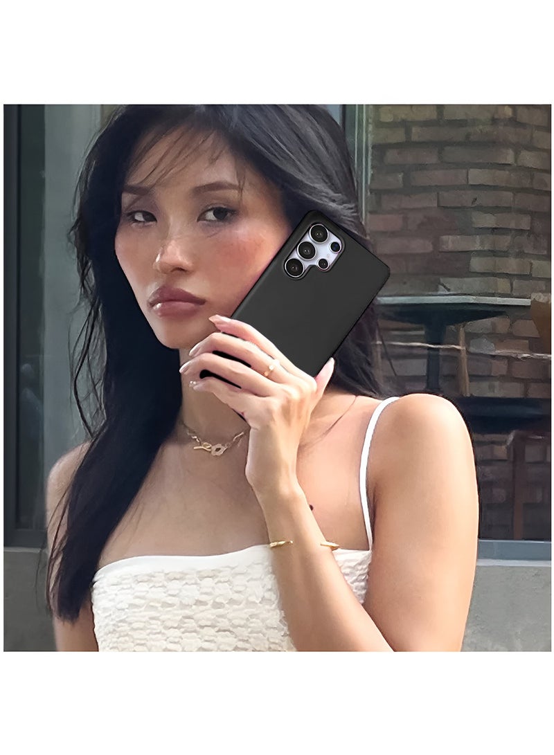 Wtech Samsung Galaxy S25 Ultra 5G 2025 Super Slim, Skinny Seam Like Hard Shell PC Magsafe, Rised Lips Corner Protection Case Cover (MCMPMN) - Black - Image 2