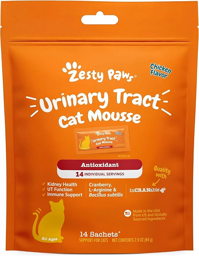 Zesty Paws Cat Antioxidant Urinary Tract Mousse - Chicken - 14*6g
