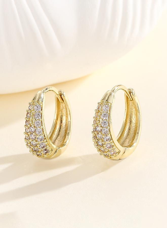 Take Two Embellished Hoop Earrings - Image 1