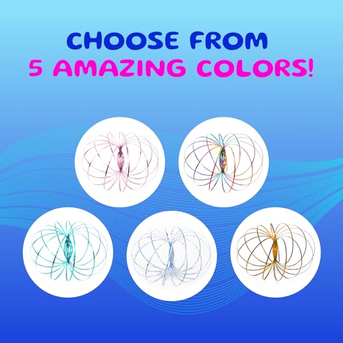 Mozi Geometric Magic Flow Bracelet - Easy to Use - 3D Spiral Toy, Spinning Bracelet Spiral for Children and Adults (Sapphire Blue) - Image 5