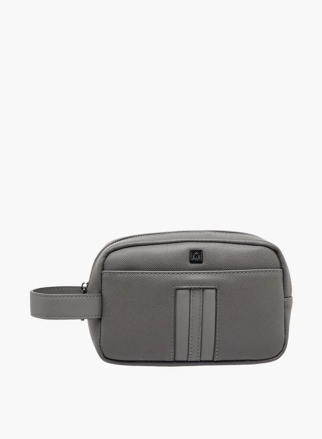 Men Textured Wristlet Pouch Bag