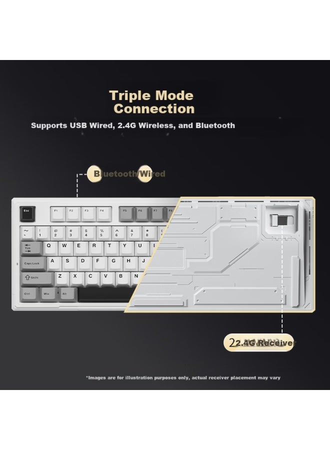 Ikbc K108 Three-Mode Wireless Mechanical Keyboard With Wired Bluetooth Rgb Customization High Appearance Value Gaming E-Sports Office Computer 45G Triple-Shot - Image 2