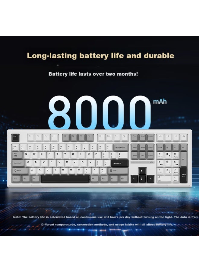 Ikbc K108 Three-Mode Wireless Mechanical Keyboard With Wired Bluetooth Rgb Customization High Appearance Value Gaming E-Sports Office Computer 45G Triple-Shot - Image 3