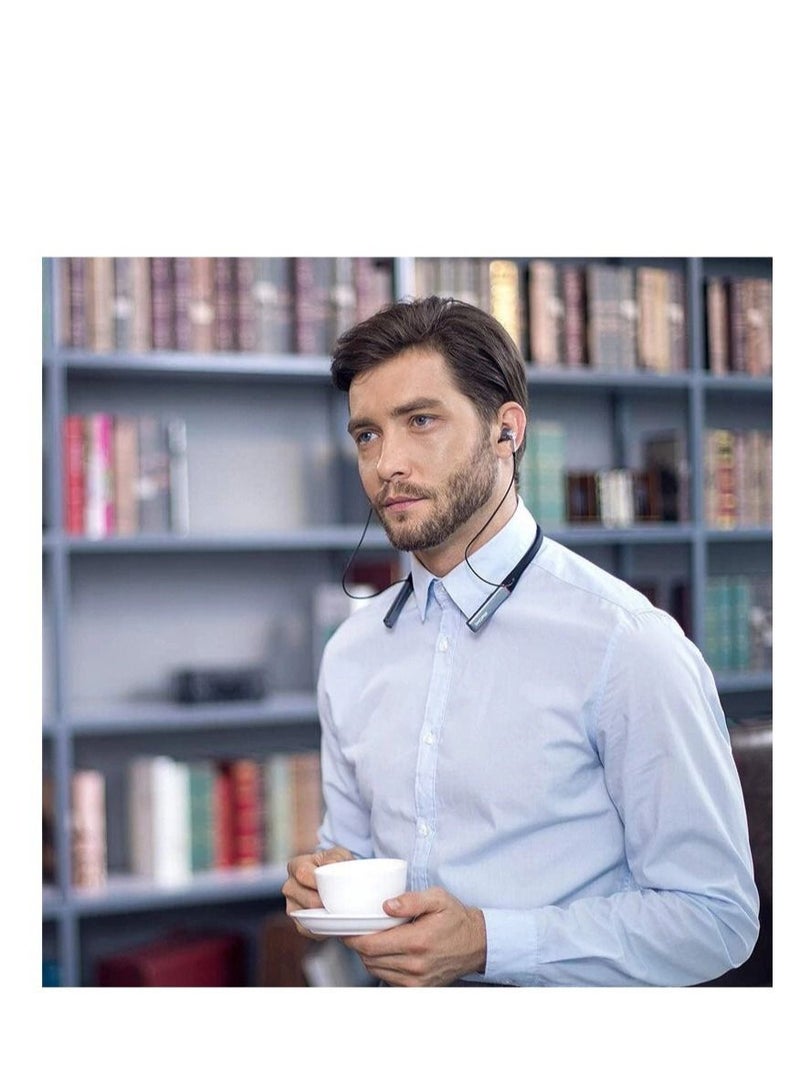 Wireless Bluetooth Triple Drivers Dual Balanced Armature Dynamic ENC Noise Reduction Neckband Headset with Mic Silver - Image 2