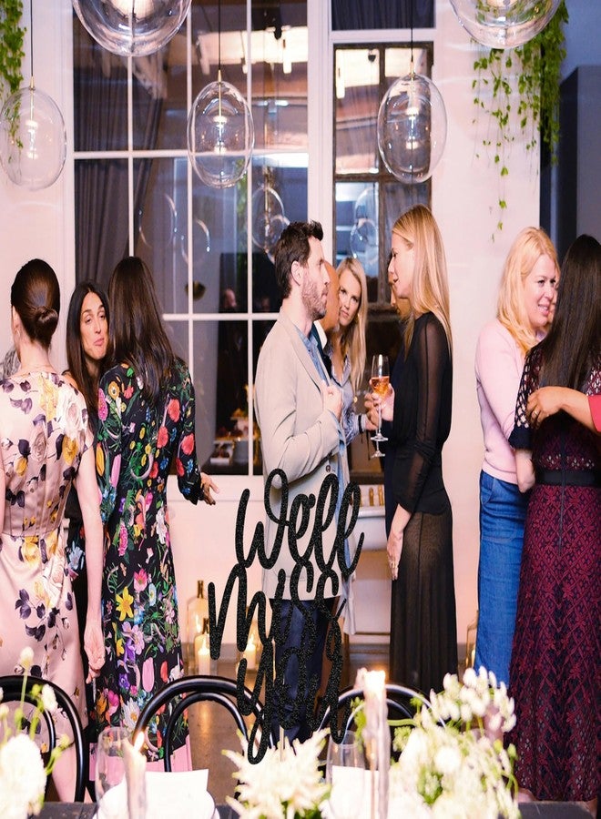 AHAORAY We Will Miss You Cake Topper - Black Glitter Farewell Party Cake Decoration Supplies for Retirement or Graduation - Friends and Relatives Going Away Party Cake Decor (Black) - Image 5