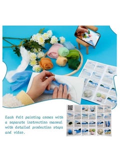 SYOSI Needle Felting Kit - Perfect for Beginners Craft Beautiful Tulip Home Decor with Felting Wool, Needles, Frame, and DIY Instructions  - Image 4