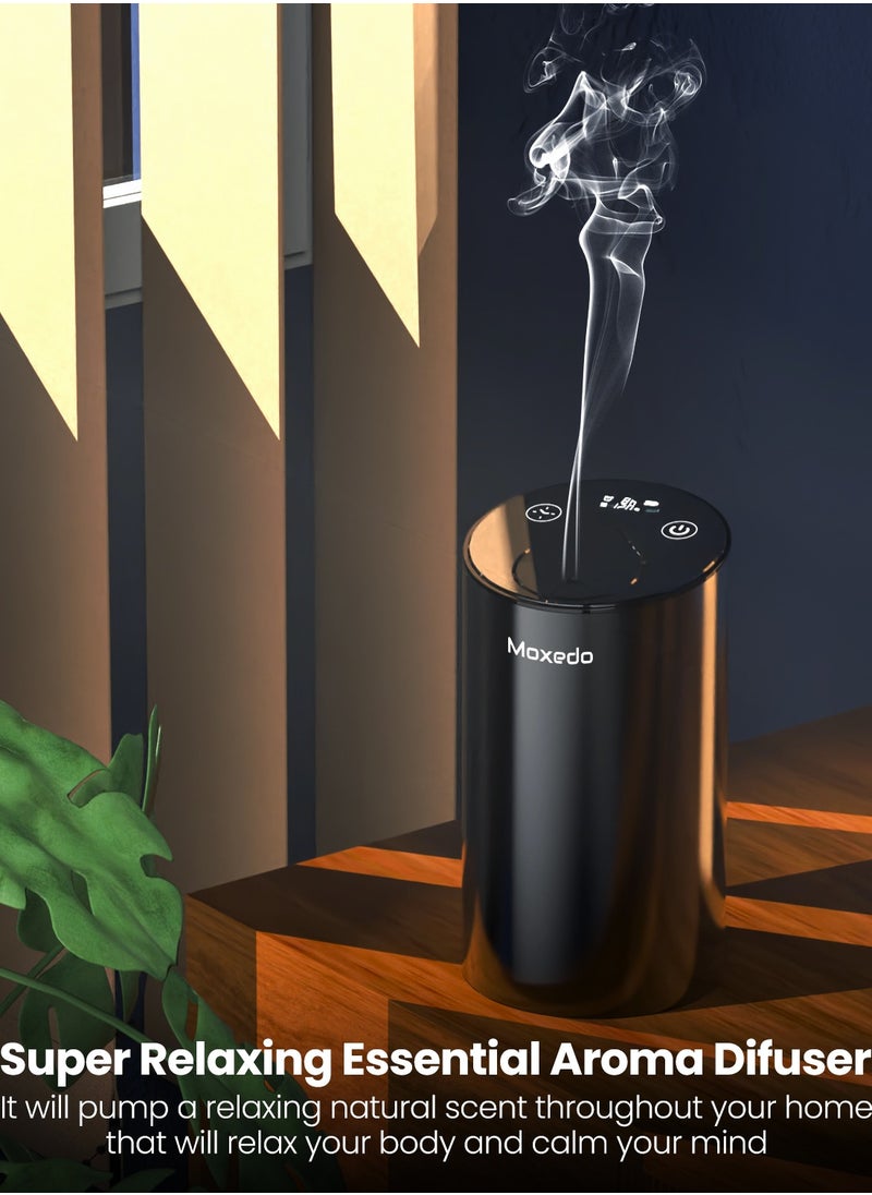 Moxedo - Moxedo Essential Aroma Diffuser Waterless Nebulizing Diffuser for Essential Oil Aroma Mist Portable Cordless USB Rechargeable with Timer for Car Room and Office - Image 1