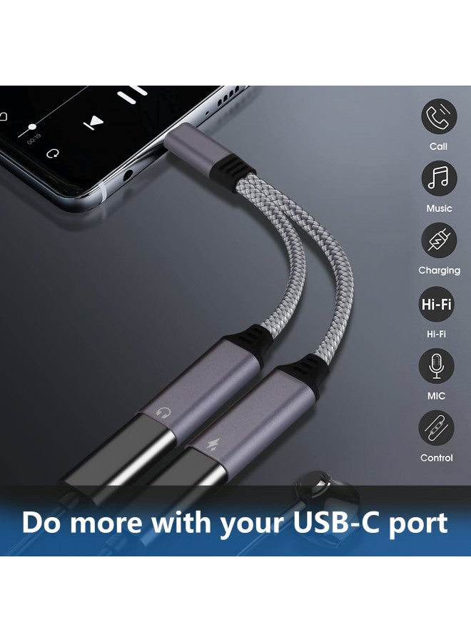 WLTASUY Dual USB C Splitter, Hi-Fi Sound Quality, Compatible with iPhone 15, Galaxy S21, Pixel 4, OnePlus, Supports Fast Charging up to 27W - Image 1
