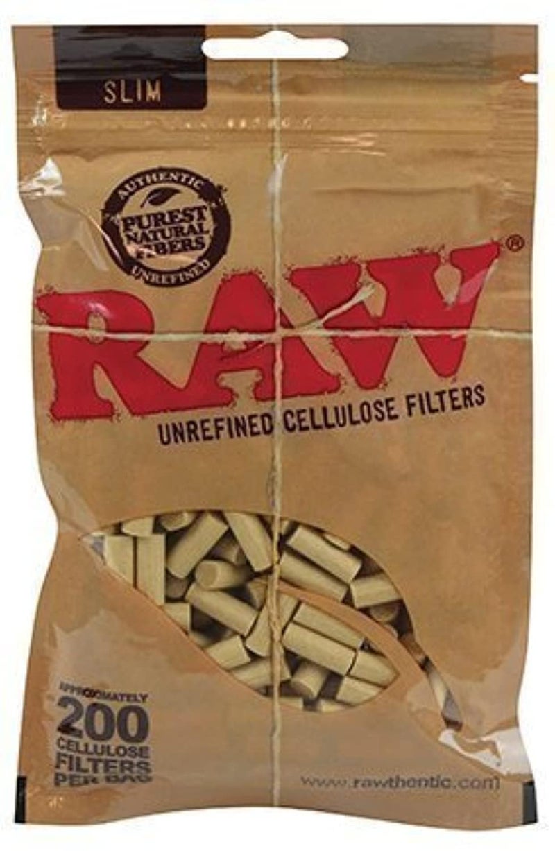 RAW أوراق لف طبيعية غير مكررة رفيعة مع فلاتر سيليلوز 1 200 قطعة كيس - Image 3