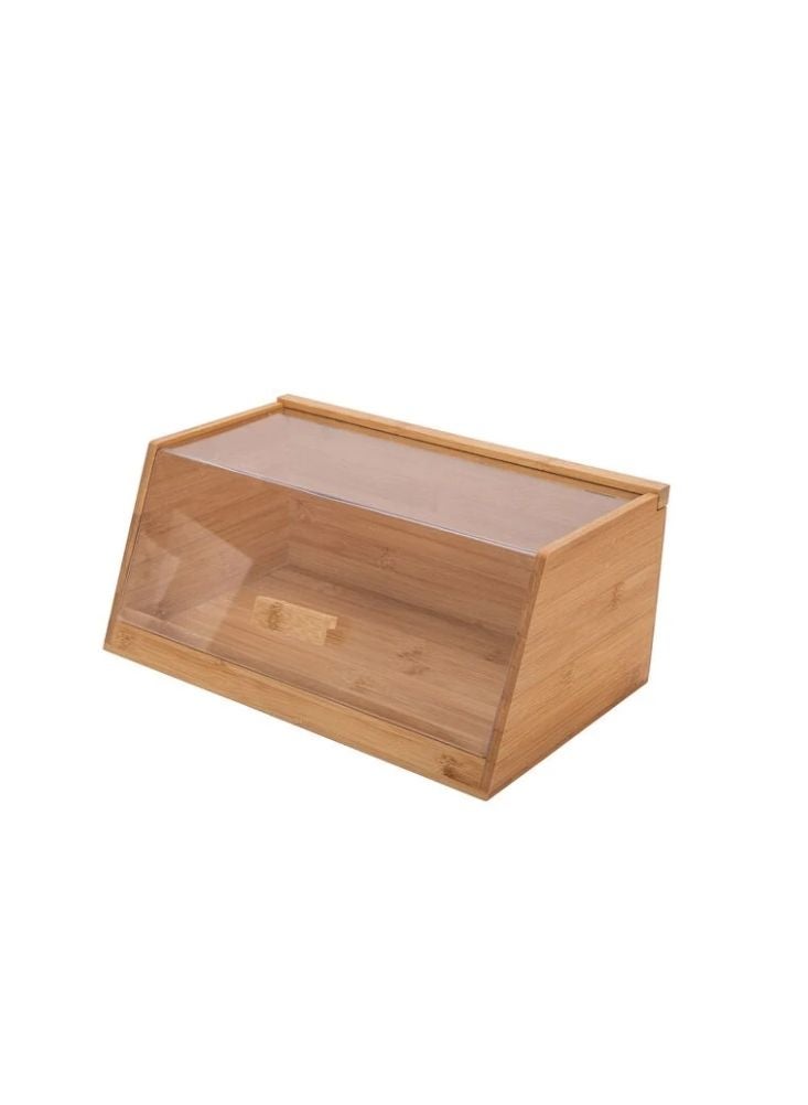 Bamboo Bread Box Transparent Lid - Image 1
