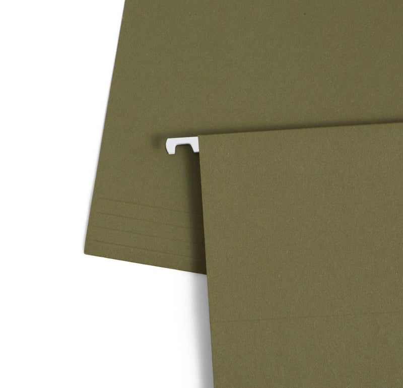 Blue Summit Supplies 25 Hanging File Folders, Reinforced Hanging Folders, Standard File Folders for Filing Cabinet, Letter Size, Green, 25 Pack - Image 4