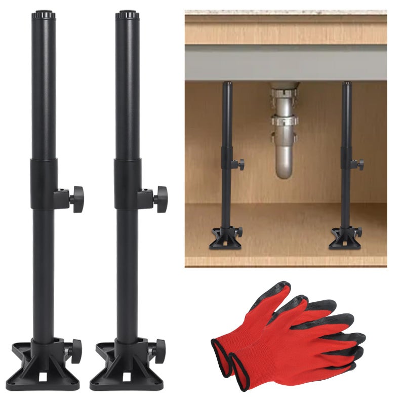 Undermount Sink Mounting Brackets Stainless Steel Adjustable kitchen sinks undermount Legs Installation and Repair Kit Support System with Waterproof Gloves138236inches