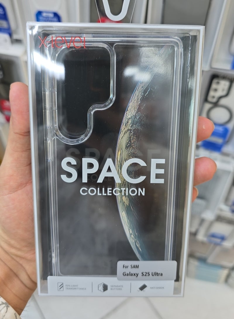 إكس ليفيل حافظة X-Level Space Collection لهاتف سامسونج جالاكسي S25 الترا، غطاء شفاف مضاد للصدمات مع نفاذية الضوء بنسبة 93% - Image 1