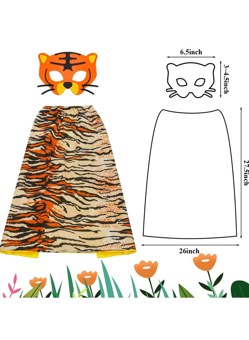 CMGTYYD. زي النمر زي أطفال بطبعة جلد النمر للأطفال عباءة وقناع لزي تنكري للأطفال هدايا حفلات أعياد الميلاد لموضوع الغابة لوازم حفلات التنكر على المسرح - Image 5