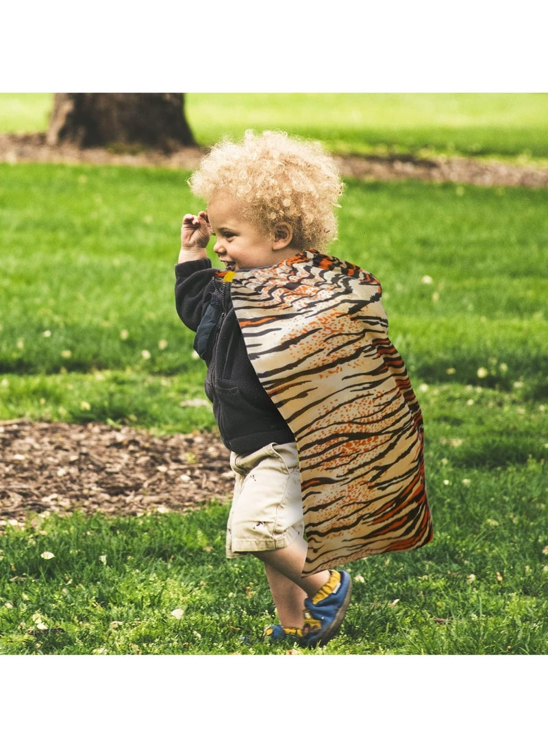 CMGTYYD. زي النمر زي أطفال بطبعة جلد النمر للأطفال عباءة وقناع لزي تنكري للأطفال هدايا حفلات أعياد الميلاد لموضوع الغابة لوازم حفلات التنكر على المسرح - Image 4
