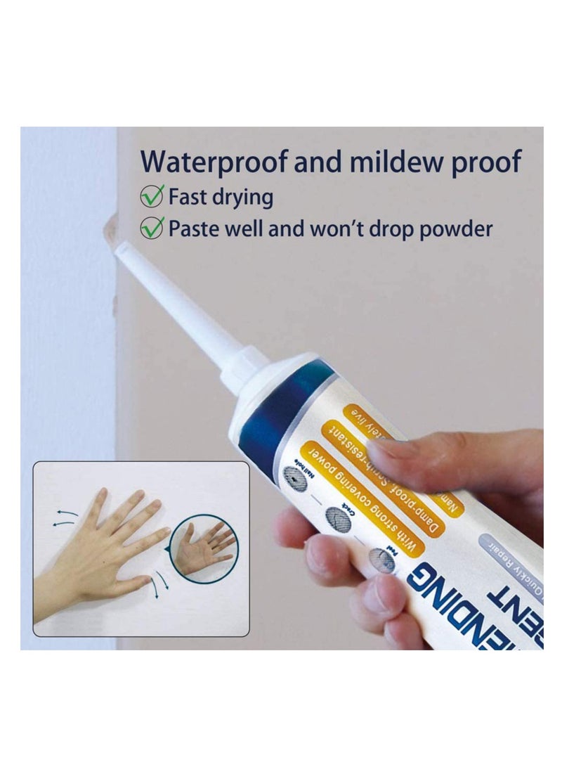 جوي وورلد معجون إصلاح الحائط، طقم إصلاح الحوائط الجافة، معجون إصلاح الحوائط الجافة، مرقع حائط مع مكشطة، طقم دعم إصلاح ثقب الحائط، حل سريع وسهل لملء ثقب الحائط ， 130 جم - Image 4