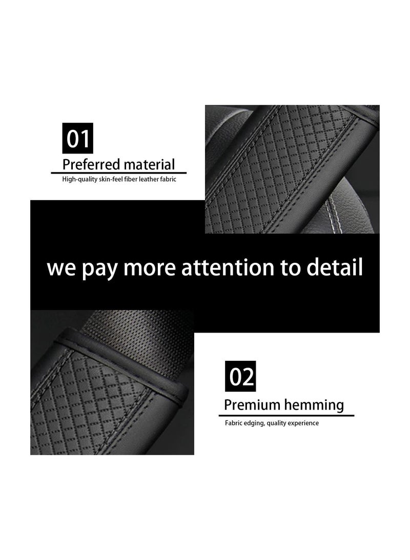 SYOSI 2PCS Car Seat Belt Cover Soft Shoulder Strap Covers Harness Pads Safety Leather Seatbelt Comfort Driving Protect Your Neck and Shoulder Universal for Car - Image 3
