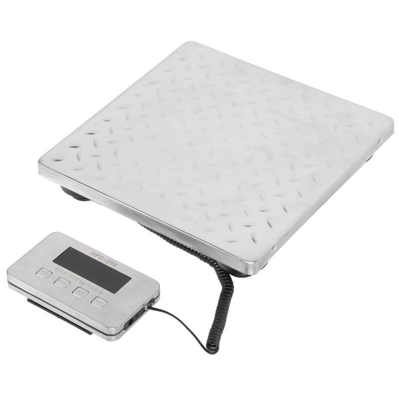 Digital Postal Scale: Stainless Steel Platform With Non-slip Feet - Built-in Battery & USB Cable, Separable LCD Display For Business Office, Home Warehouse, Post Office - Image 1