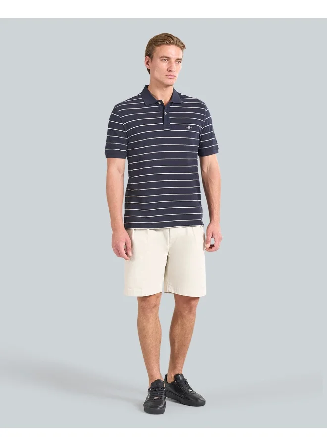 GANT Gant Striped Short Sleeve Polo For Men (Blue & White)