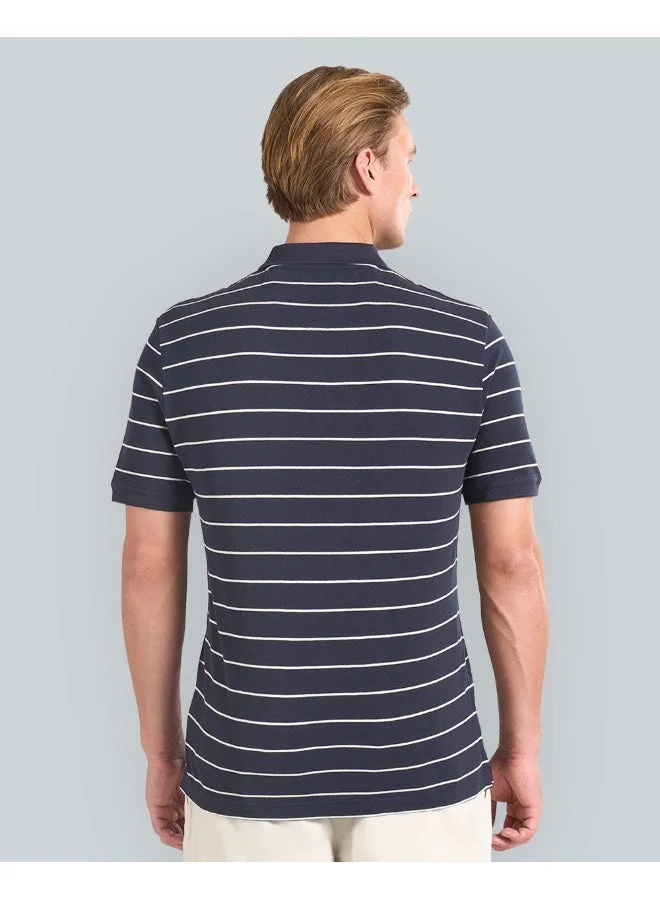 GANT Gant Striped Short Sleeve Polo For Men (Blue & White)