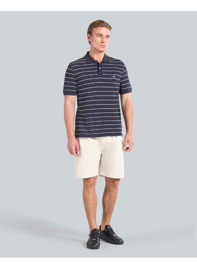 Gant Striped Short Sleeve Polo For Men (Blue & White) - Image 3