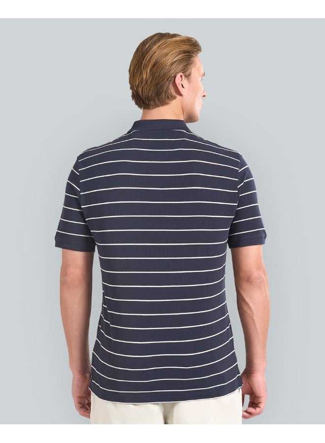 Gant Striped Short Sleeve Polo For Men (Blue & White) - Image 2