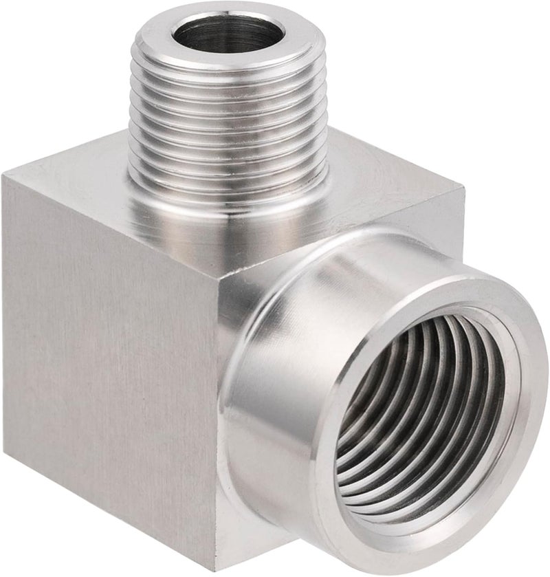 Yoebor Stainless Steel 90 Degree Barstock Street Elbow m18*1.5 Female to m18*1.5 Male Metric Thread 90-Degree Pipe Fitting 1pc - Image 2