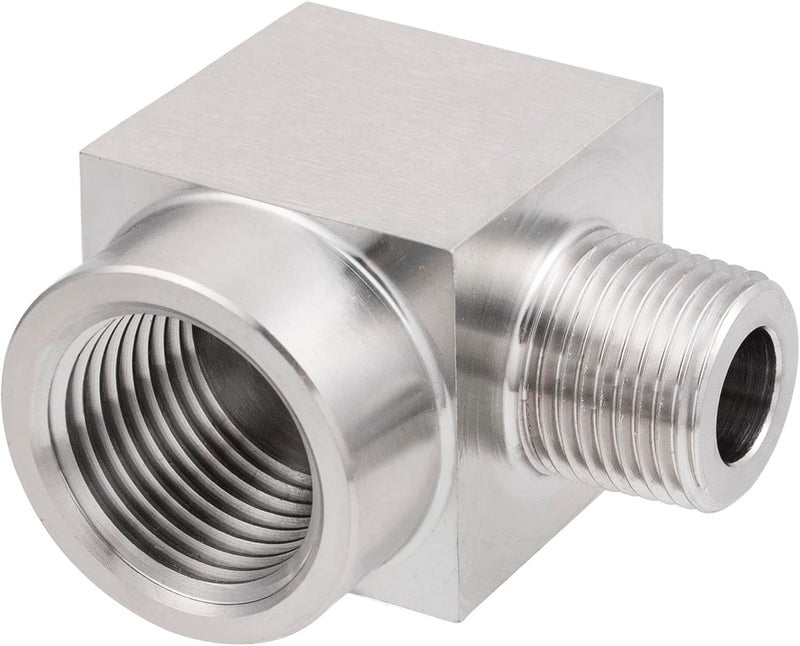 Yoebor Stainless Steel 90 Degree Barstock Street Elbow m18*1.5 Female to m18*1.5 Male Metric Thread 90-Degree Pipe Fitting 1pc - Image 3