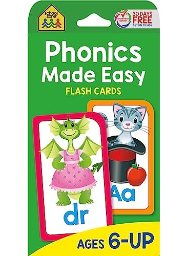 null - School Zone Phonics Made Easy Flash Cards By Zone, School Paperback - Image 1