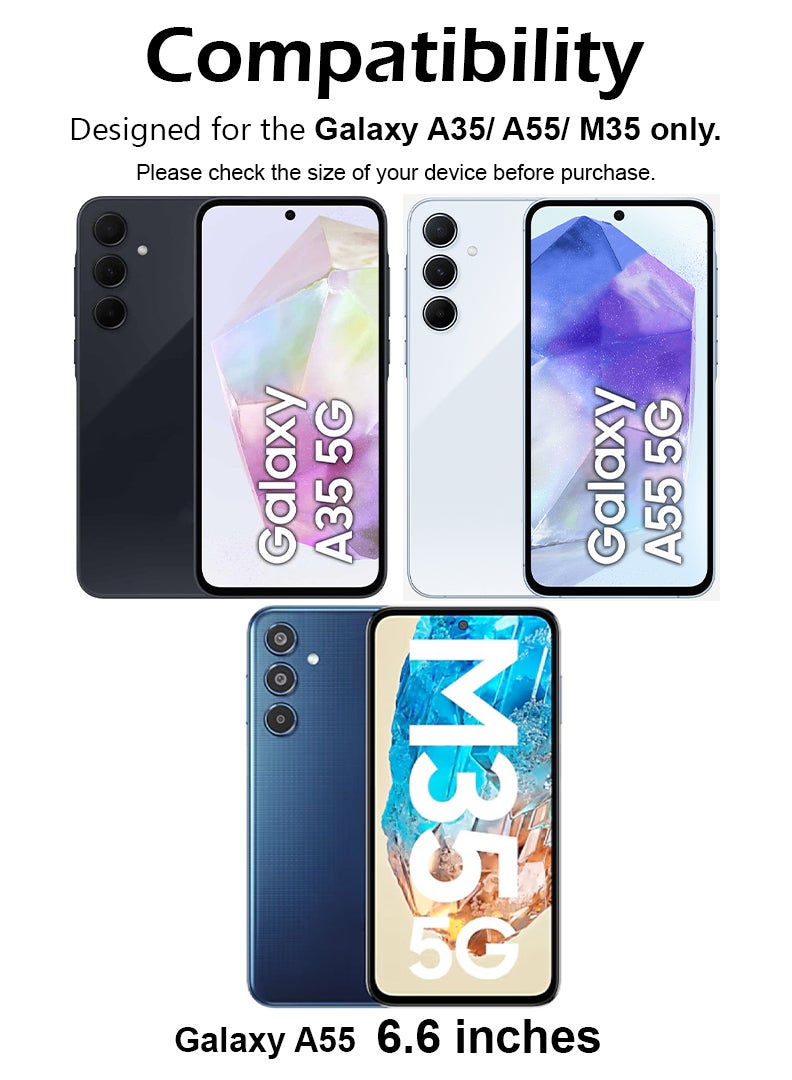 Case Up Privacy Screen Protector For Samsung Galaxy A35/ A55 9H Hardness Anti Spy Tempered Glass [100% Privacy Protection], Bubble Free Easy Installation, Full Coverage And Anti Scratch - Image 2