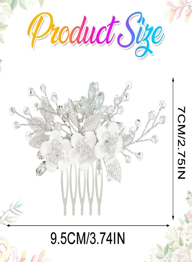 GORAIS Flower Girl Hair Accessory Silver Wedding Hair Accessories Bridal Hair Comb for Brides and Women - Image 5