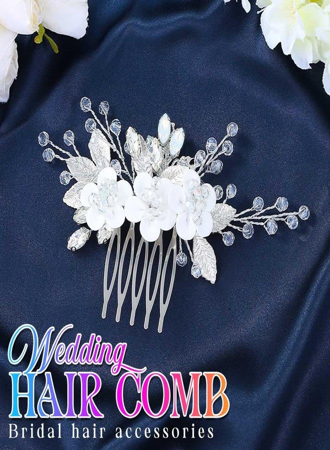 GORAIS Flower Girl Hair Accessory Silver Wedding Hair Accessories Bridal Hair Comb for Brides and Women - Image 3