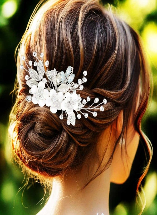 GORAIS Flower Girl Hair Accessory Silver Wedding Hair Accessories Bridal Hair Comb for Brides and Women - Image 4