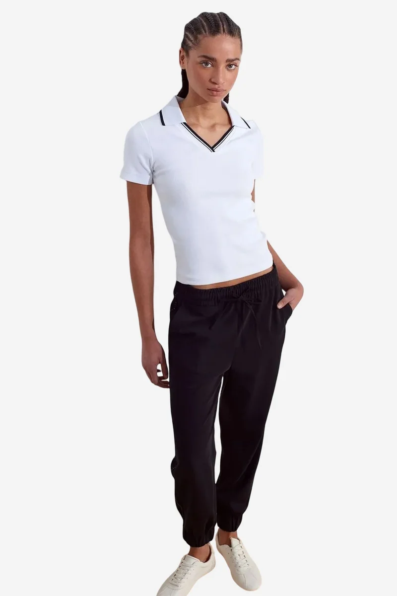 Dilvin Black DILVIN Women's Elastic Waist Jogger Pants for Women | Best Price UAE