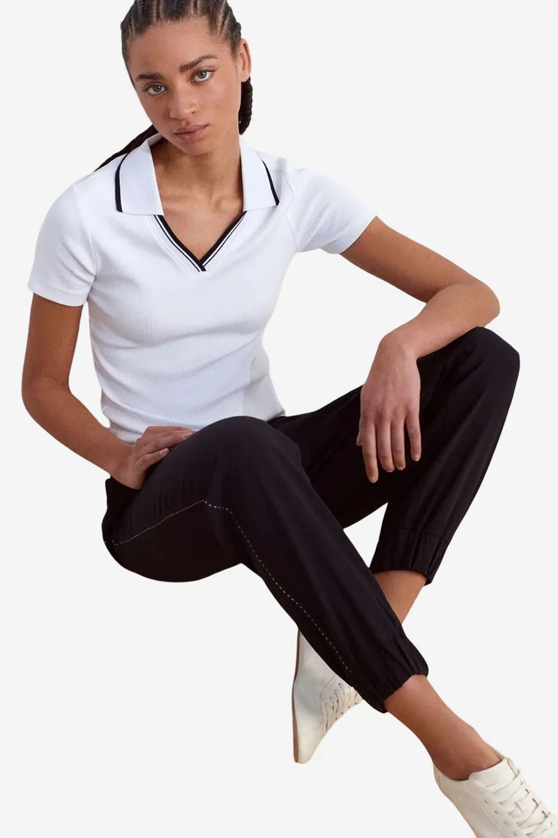 Dilvin Black DILVIN Women's Elastic Waist Jogger Pants for Women | Best Price UAE