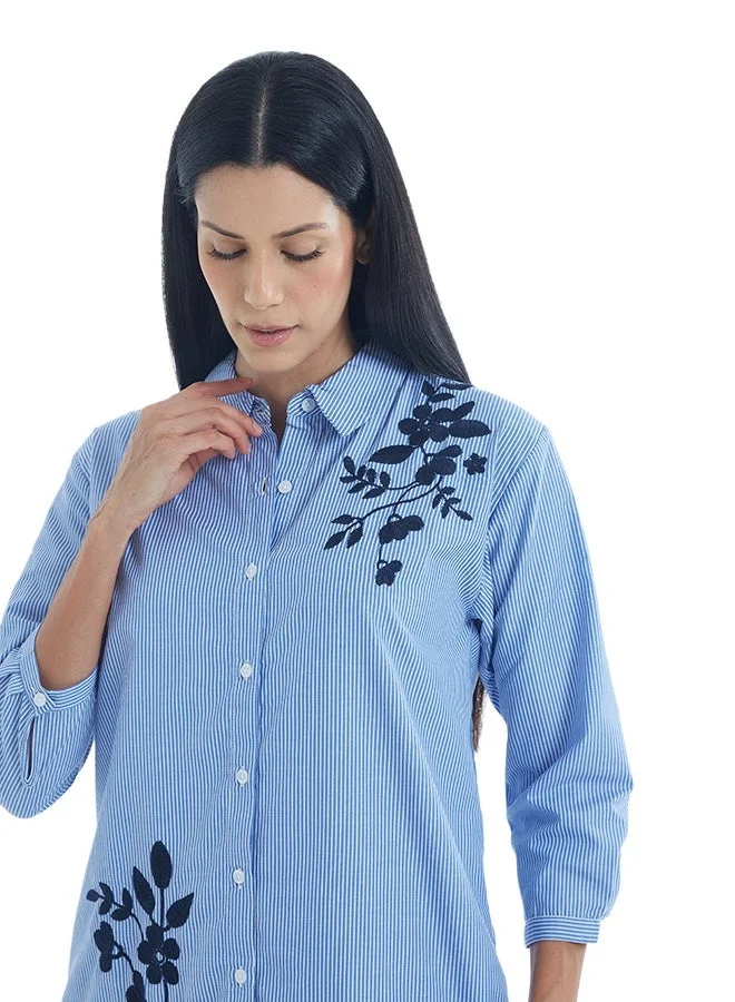 Asharae  Women's Full Sleeve Button Down Shirt Comfortable Material, Breathable Daily Wear, Casual Fashion Outfit, Special Occasion Outfit, Trendy & Chic Apparel for Women | Best Price UAE