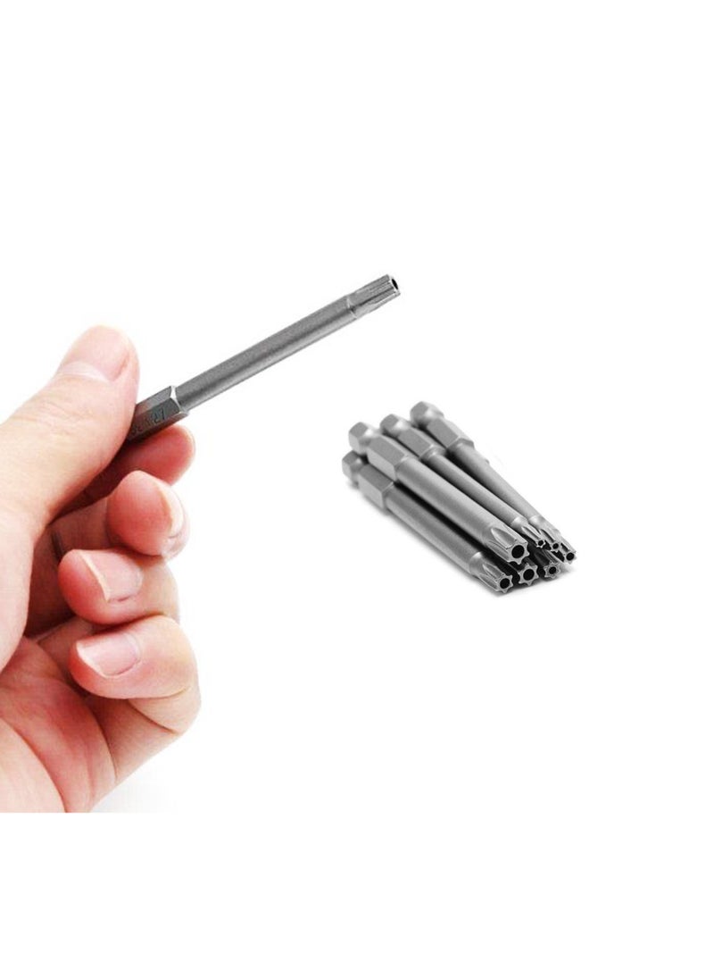 Yakumuz - Torx Security Screwdriver Set, Yakumuz 11 PCS T6-T40 3 Inch Magnetic Security Screwdriver Bit Set, 1/4” Hex Shank Security Tamper Proof Screwdriver Drill Bit Set - Image 1