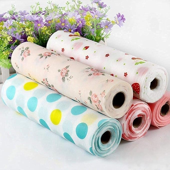 Autio EXIM Autio EXIM Printing Antibacterial Cabinet Plastic Foam Household Wardrobe Moisture Drawer Pad Waterproof NonSlip Paper Kitchen Cupboard Liners Roll Mat 30 300cm Pack Of 4  - Image 1