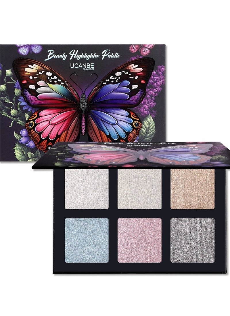 Ucanbe UCANBE Radiant 6 Color Highlighter Palette  - Image 1