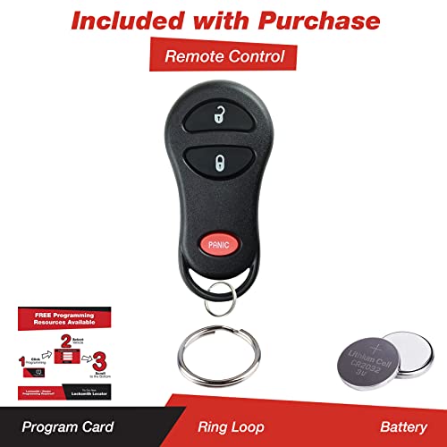 KeylessOption Keyless Entry Remote Fob Uncut Ignition Car Key Replacement for Jeep 56036859, GQ43VT9T - Image 2