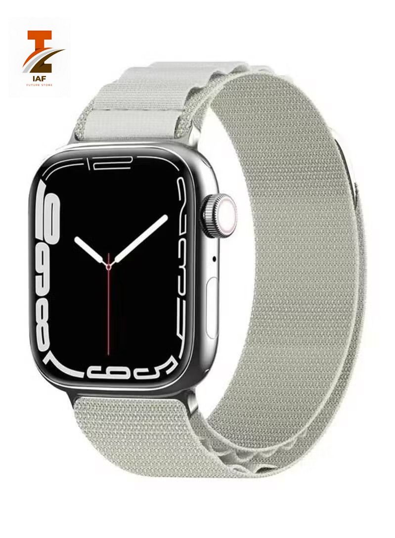 إيف سوار حلقة جبال الألب متوافق مع سوار ساعة أبل ألترا 49 ملم 45 ملم 44 ملم 42 ملم 41 ملم 40 ملم 38 ملم للرجال والنساء ، حزام رياضي من السيليكون لسلسلة iWatch 8 7 SE 6 5 4 3 2 1 ، بديل ناعم قابل للتنفس