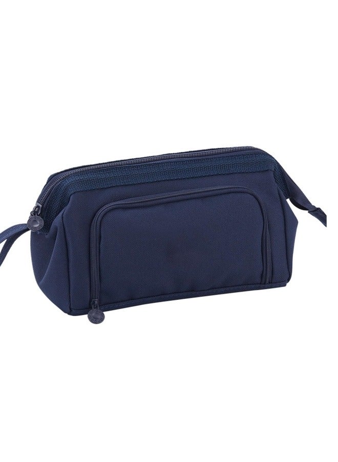 GGEROU Pencil Case For Girls Boys Secondary School, Multi Compartment Pencil Pouch Stationery Organizer,Aesthetic Pencil Bag Blue - Image 1