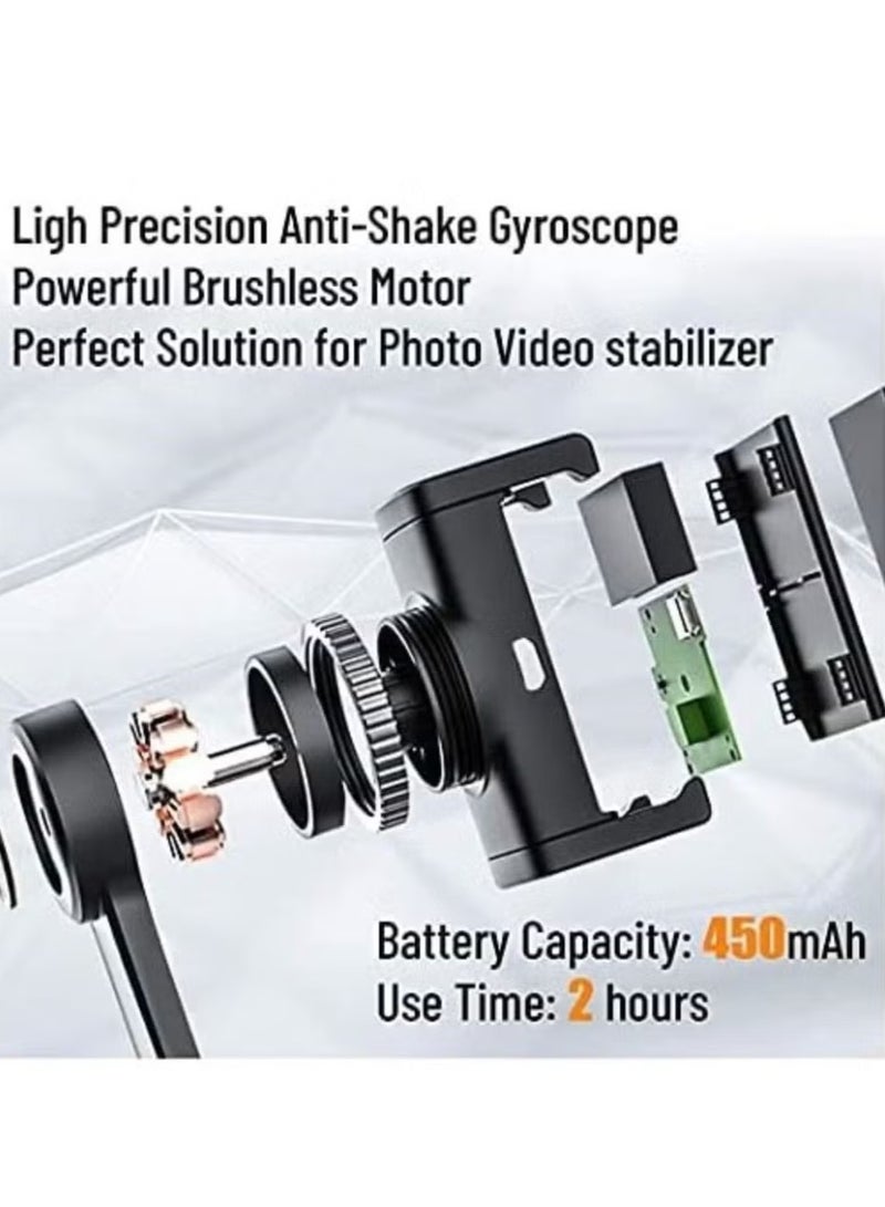 ELTRAZONE Gimbal Stabilizer for Smartphone with Extendable Selfie Stick & Tripod – 1-Axis Remote Control, 360° Auto Rotation, Auto Balance, Compatible with iPhone & Android - Image 4