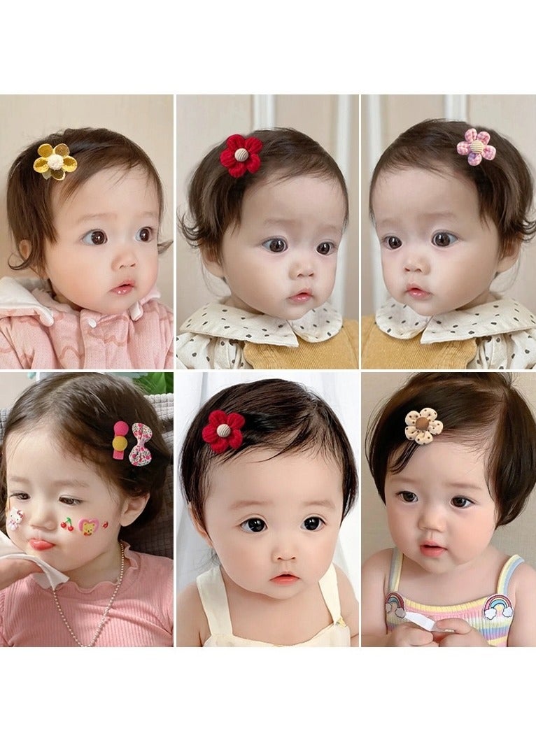 10 PCS Baby Girls Hair Accessories Set,Hair Pin, Barrettes for Girls, Toddler Girls Hair Accessories, Kids Hair Clips for Styling, Flower Rainbow Candy Fruits Butterfly Cute Hair Clips for Girls-Fabric art - Image 2