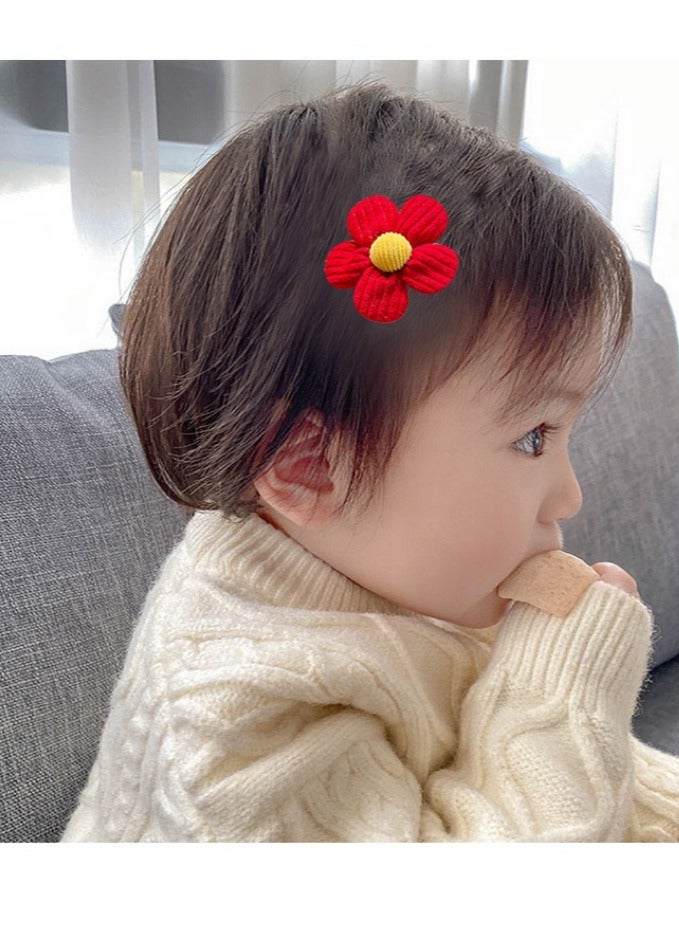 10 PCS Baby Girls Hair Accessories Set,Hair Pin, Barrettes for Girls, Toddler Girls Hair Accessories, Kids Hair Clips for Styling, Flower Rainbow Candy Fruits Butterfly Cute Hair Clips for Girls-Fabric art - Image 4