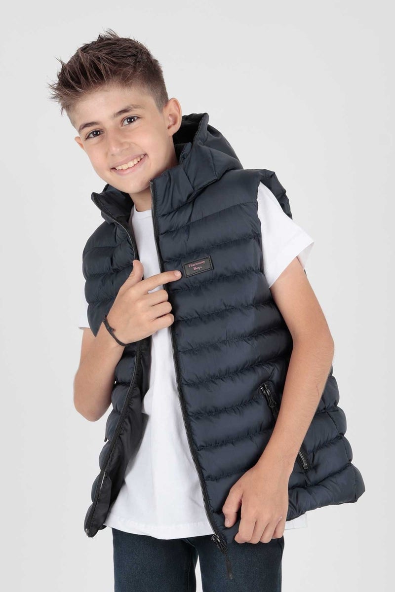 Ahenk Kids AHENGİM BOYS CHILDREN VEST BOYS CHILDREN HOODED PUFF VEST AK215051 - Image 5