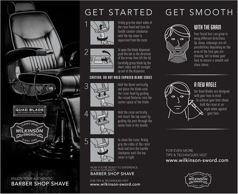 Quad Blade Razor for Men With 5 Quad Blade Razor Refills