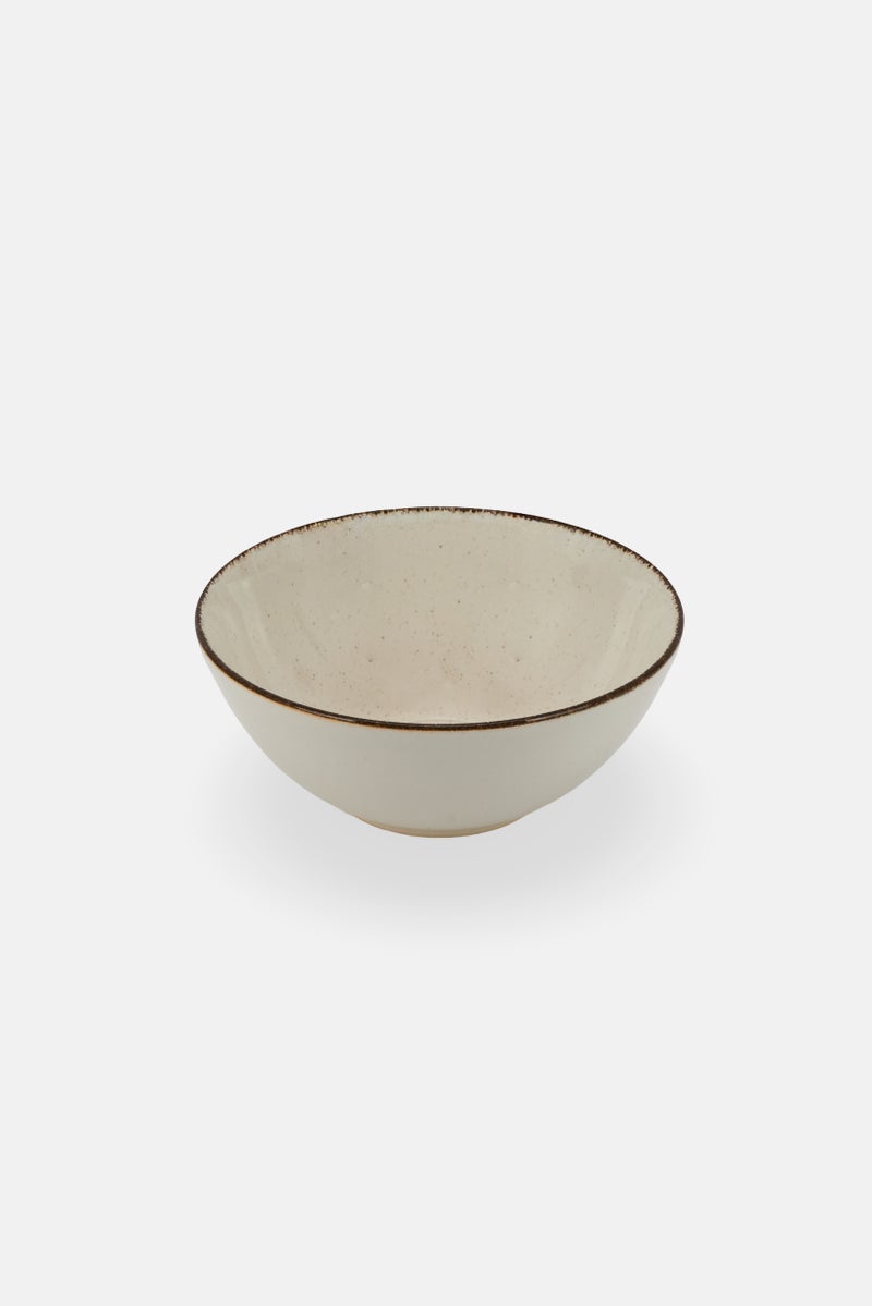 Muy Mucho Stoneware Bowl, White - Image 1